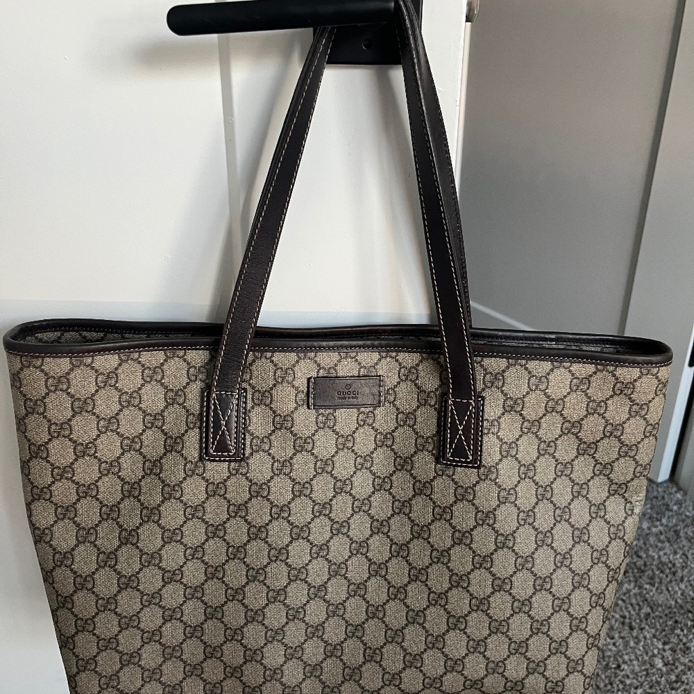 Gucci Plus Tote GG Coated Canvas Bag